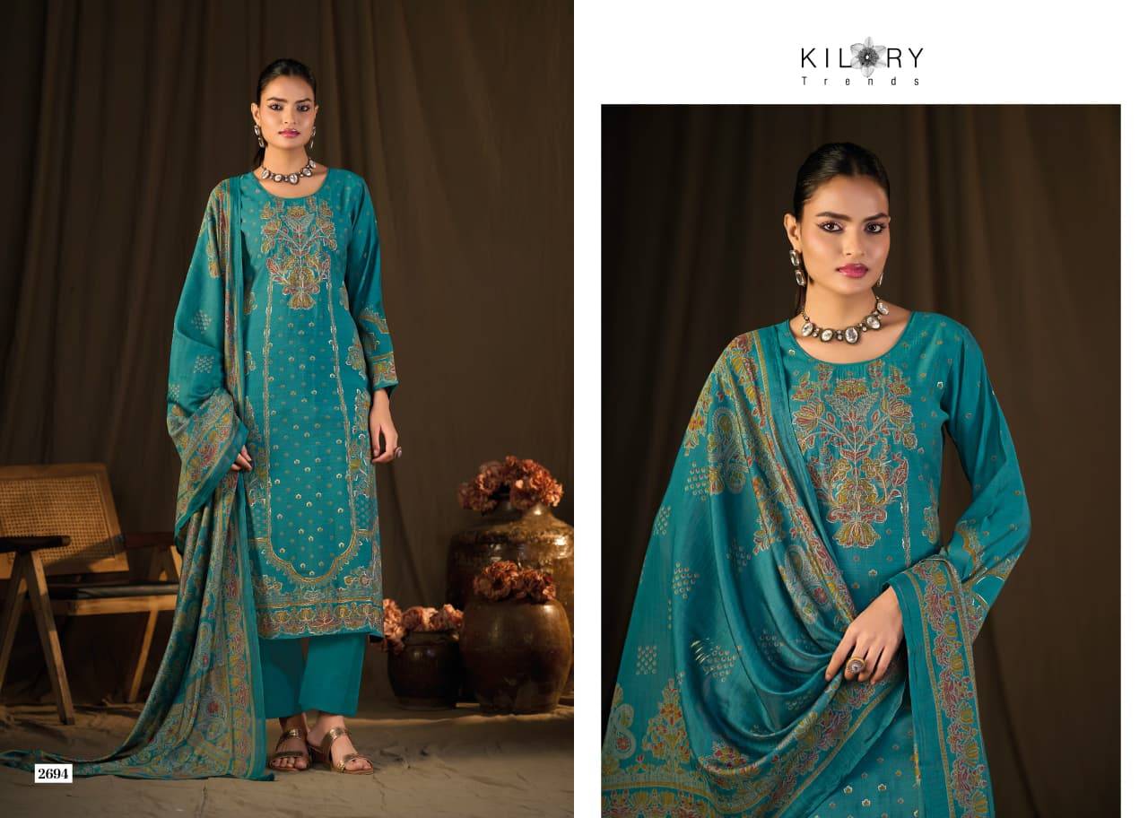  FLORENCE BY KILORY TRENDS 2691 To 2696 Series Stylish Beautiful Colourful PURE MUSLIN Dresses At Wholesale Price